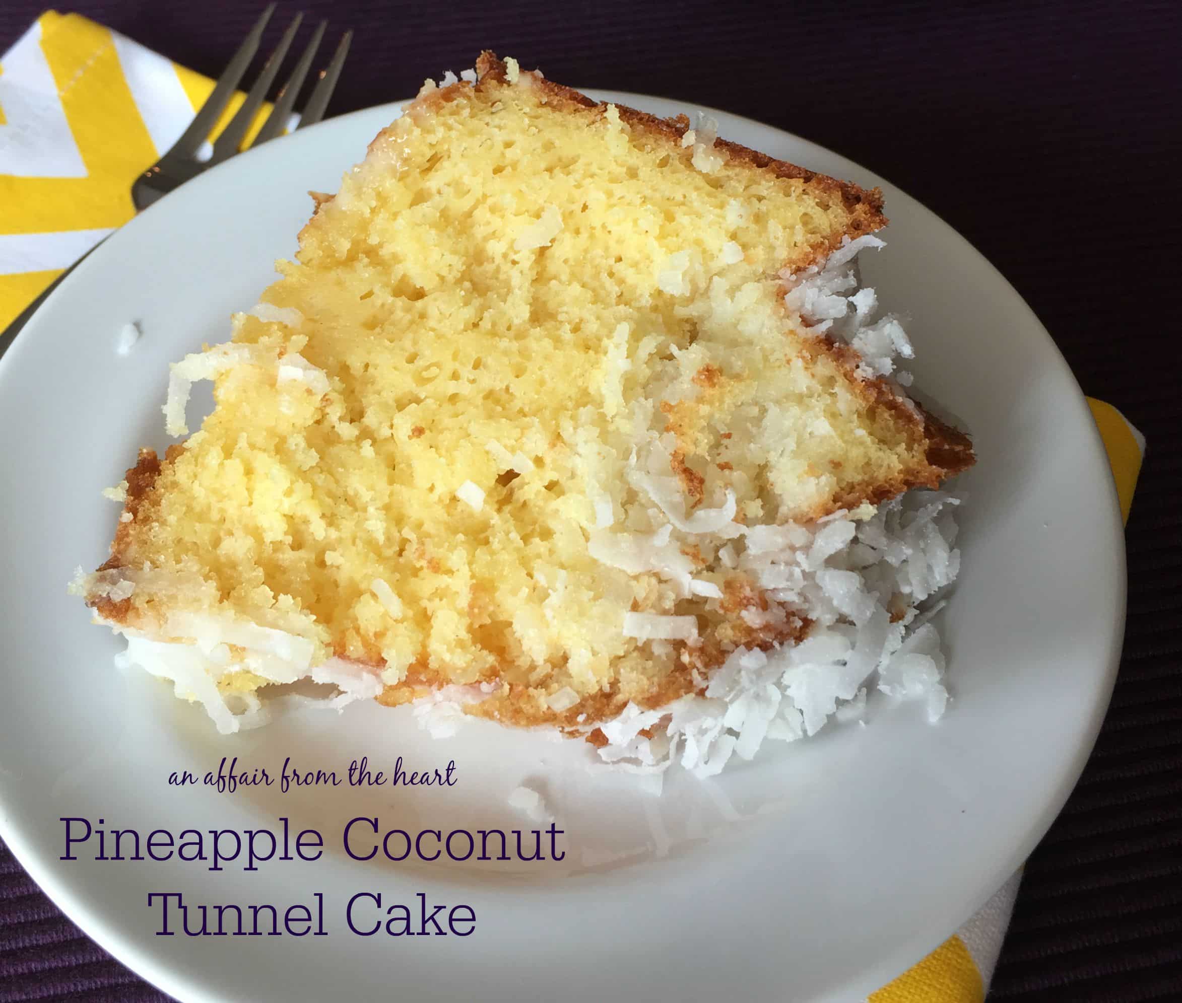 Pineapple Coconut Tunnel Cake