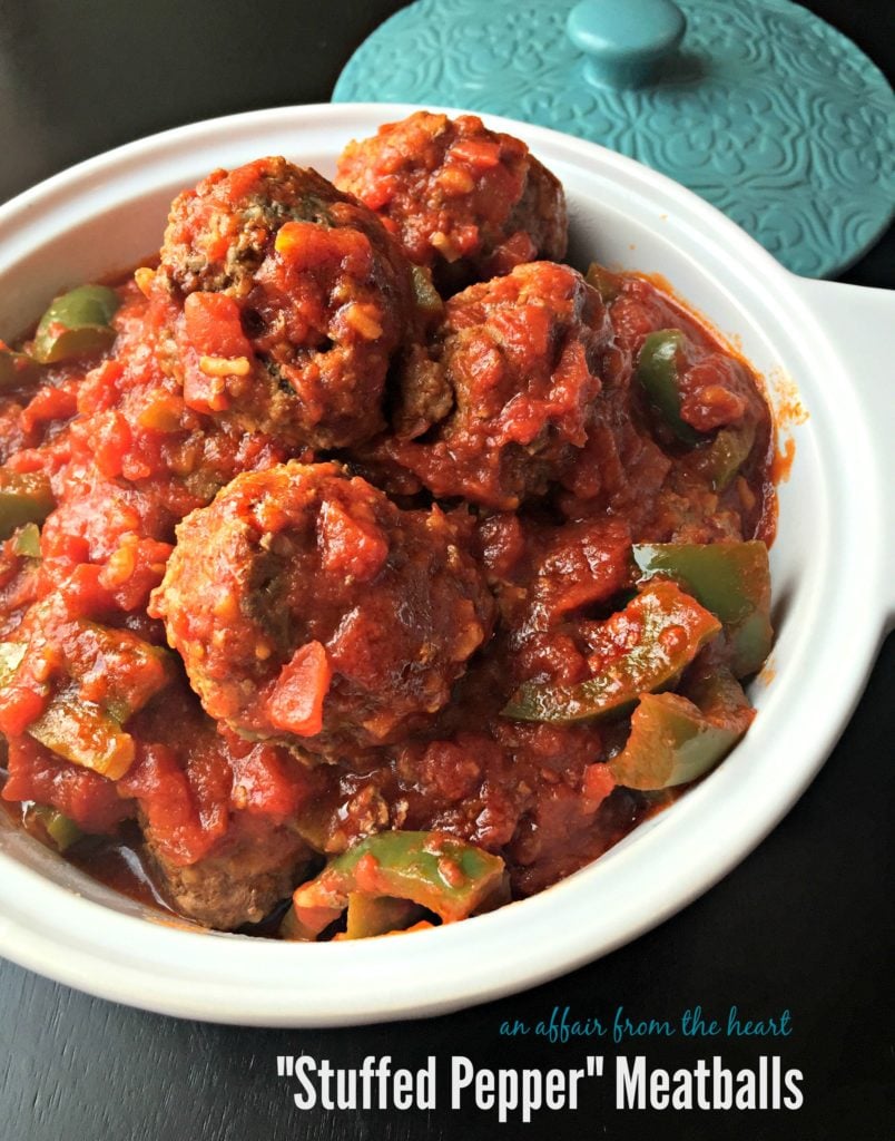 "Stuffed Pepper" Meatballs