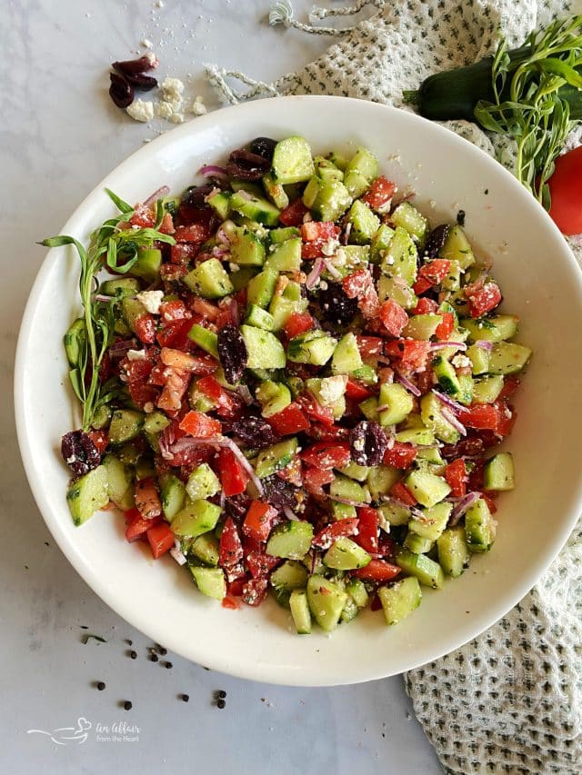 GREEK STYLE CUCUMBER SALAD STORY