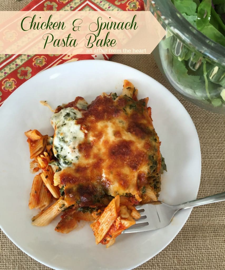 Chicken & Spinach Pasta Bake