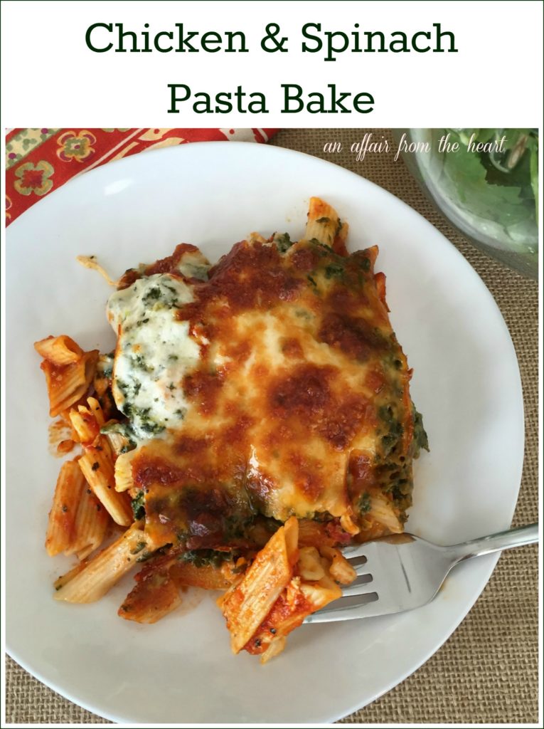 Chicken & Spinach Pasta Bake