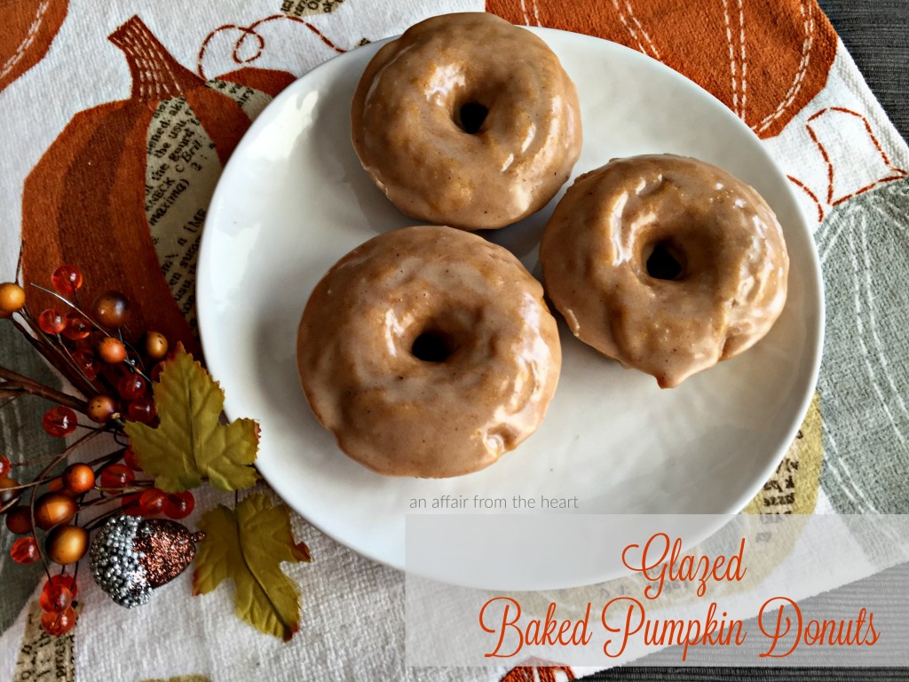 Glazed Baked Pumpkin Donuts