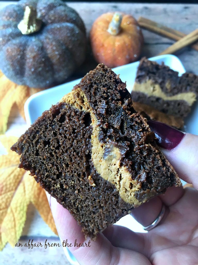 Pumpkin Cheesecake Swirl Brownies