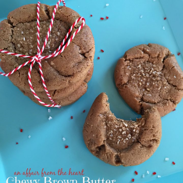 chewy brown butter molasses cookies - Blue Bowl