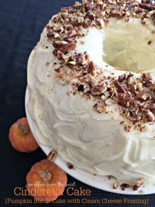 Cinderella Cake {Pumpkin Bundt Cake with Cream Cheese Frosting}