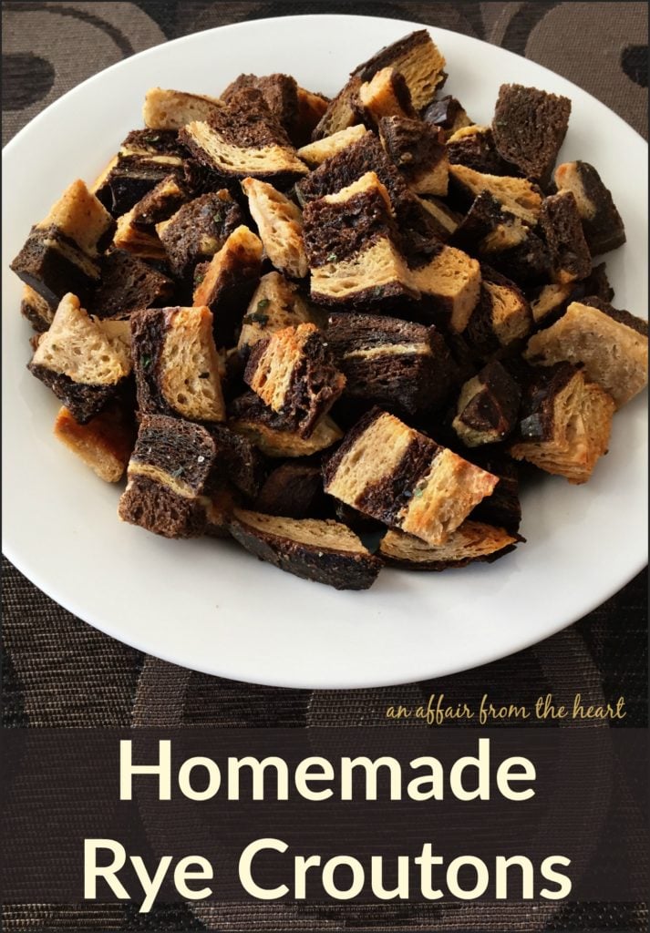 Homemade Rye Croutons