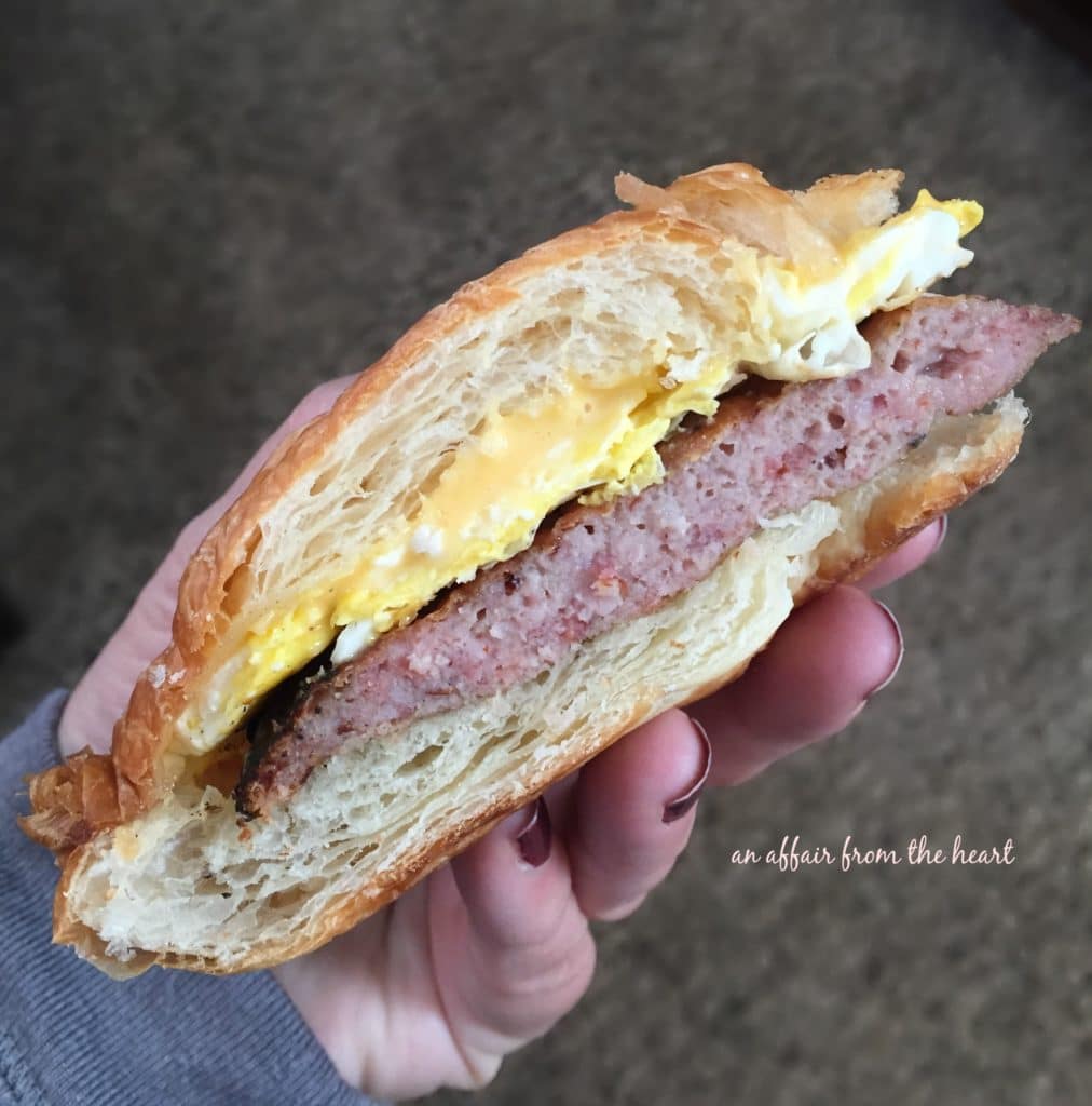 Homemade Sausage, Egg & Cheese Croissan'wichs