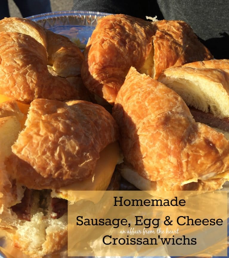 Homemade Sausage, Egg & Cheese Croissan’wichs
