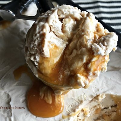 Vanilla Caramel Swirl Ice Cream — #ComfortsFromHome