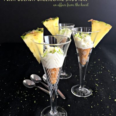 Pina Colada Cheesecake Shooters