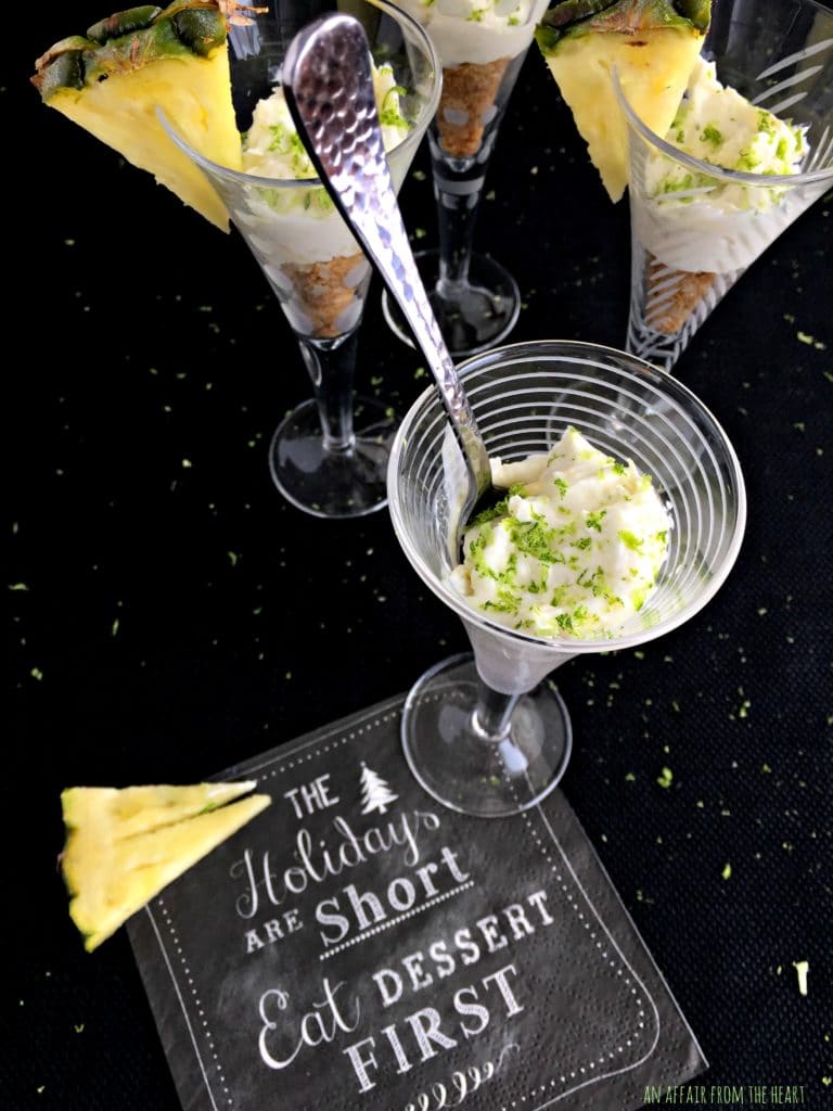 Pina Colada Cheesecake Shooters