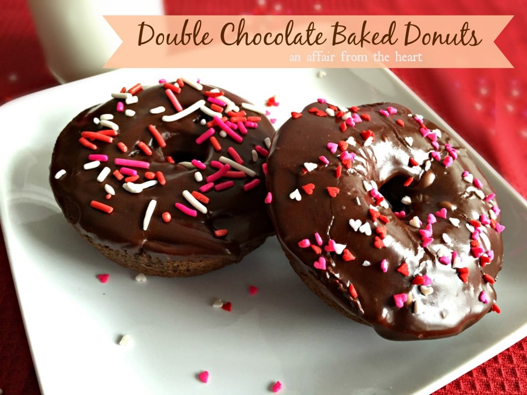 Double Chocolate Baked Donuts 