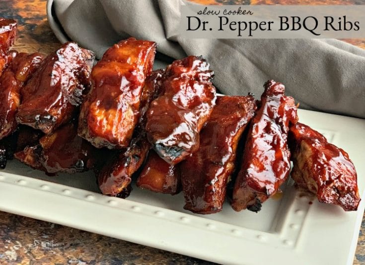 Slow Cooker Dr. Pepper BBQ Ribs Only 3 Ingredients!