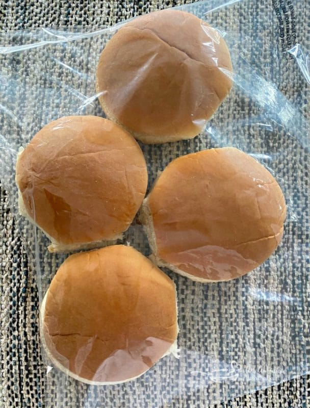 package of hamburger buns