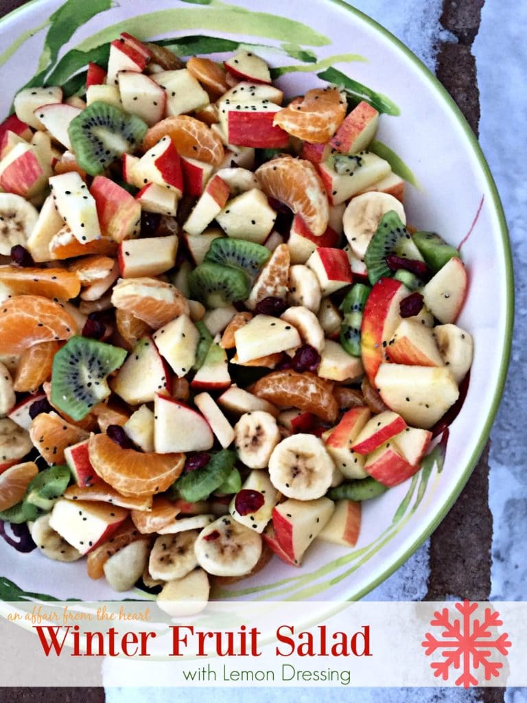 Winter Fruit Salad with Lemon Dressing