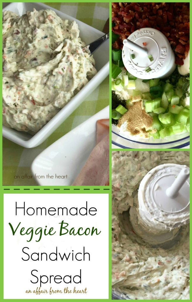 Homemade Veggie Bacon Sandwich Spread - An Affair from the Heart