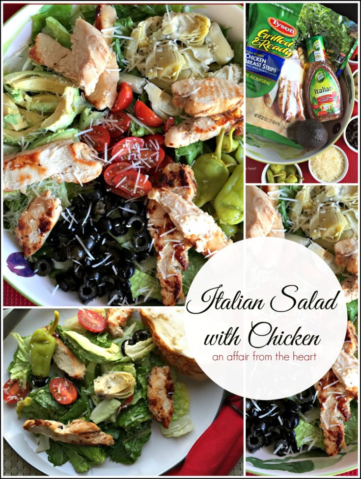 Italian Salad with Chicken collage