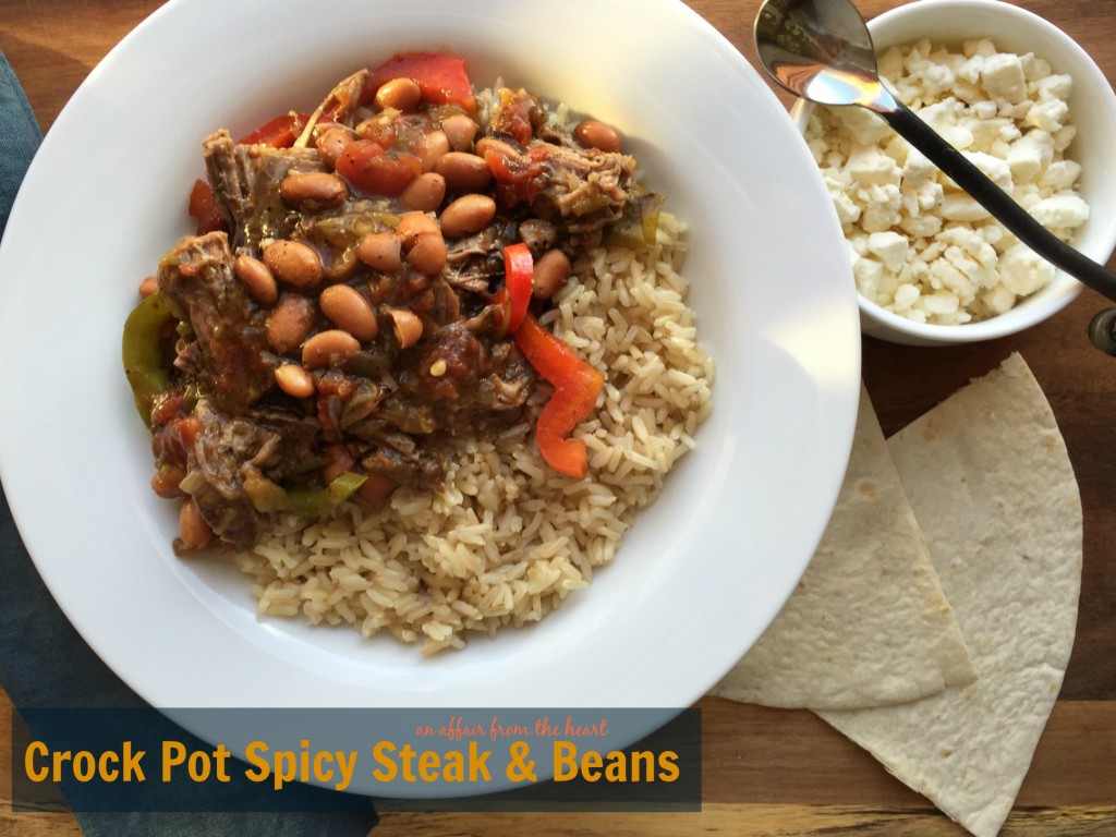 Crock Pot Spicy Steak & Beans 