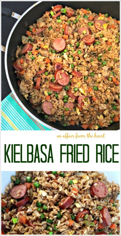 Kielbasa Fried Rice - A flavorful 15 Minute Skillet Meal!