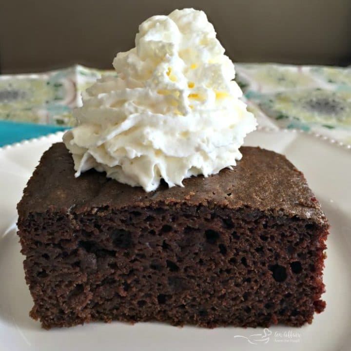 Depression Cake a moist chocolate cake without eggs or dairy.