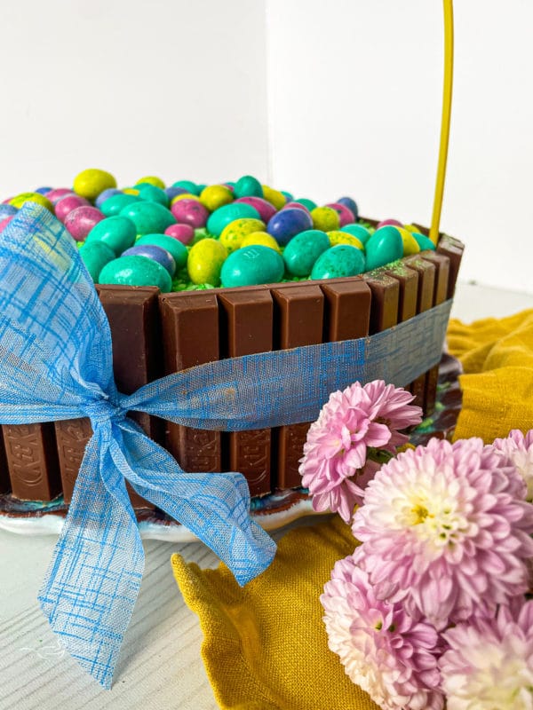 Beautiful Easter Display with Kit Kat Cake for Easter
