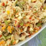 Pinterest image with text "Sauerkraut Salad"