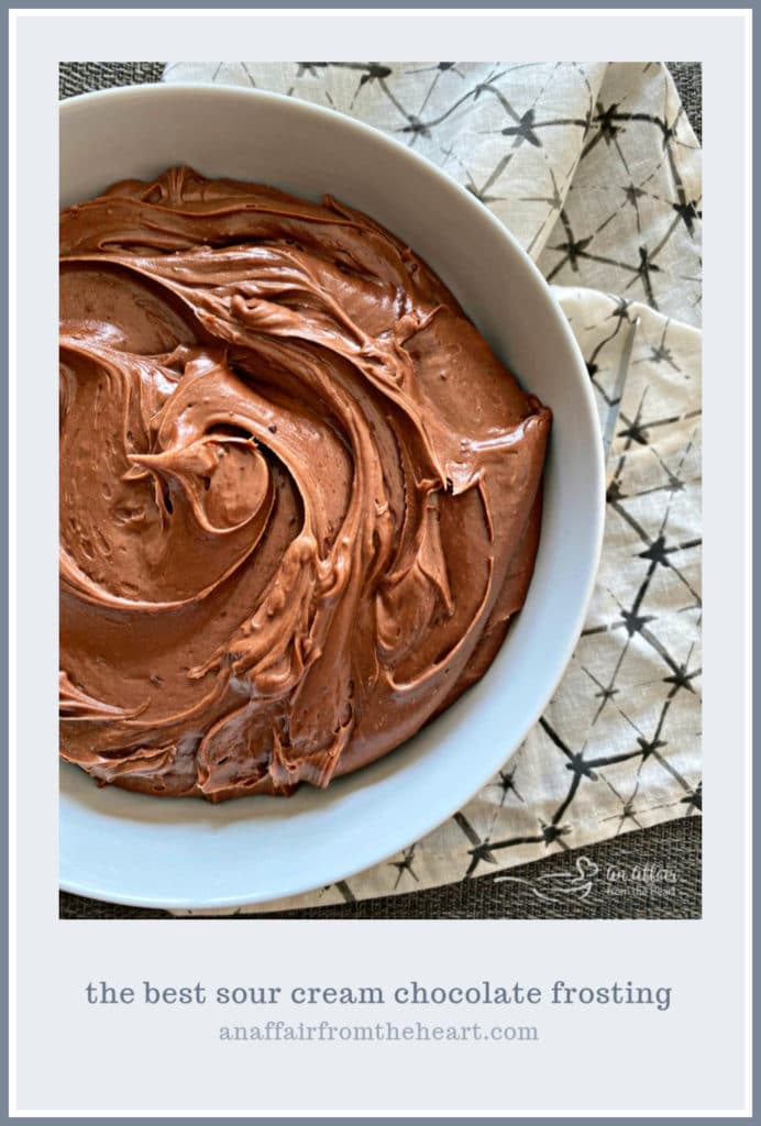Sour Cream Chocolate Frosting My MOST Favorite Chocolate Frosting