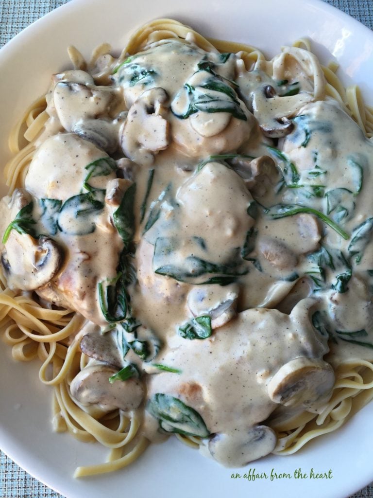 Chicken and Mushroom Florentine Pasta