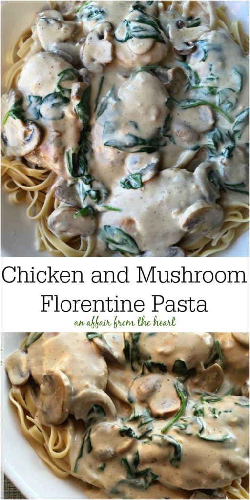 Chicken and Mushroom Florentine Pasta
