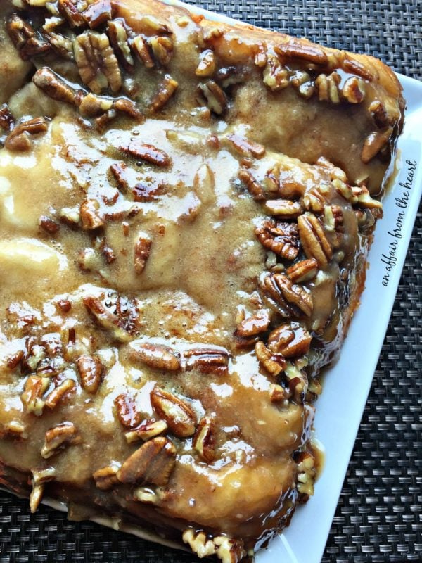 overhead of Ice Cream Sticky Rolls