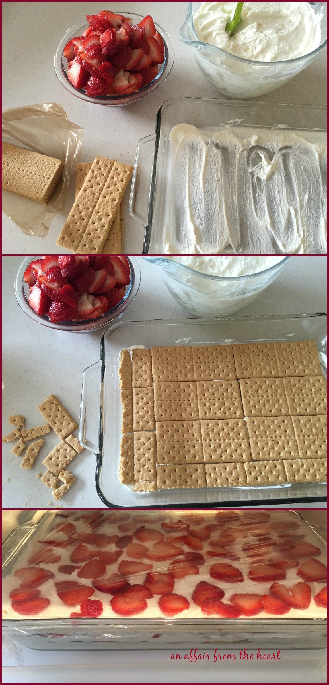 Old Fashioned Strawberry Icebox Cake Steps