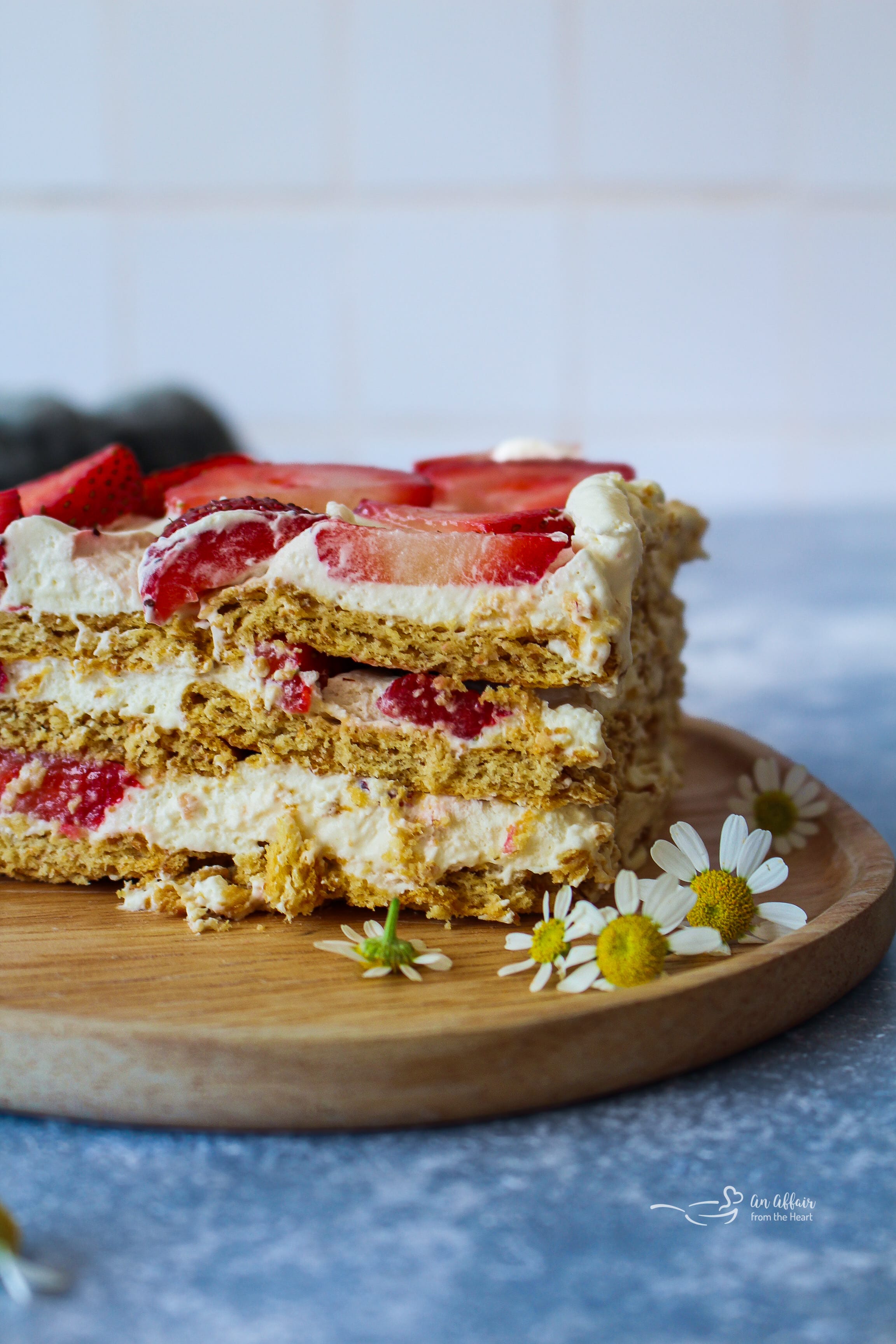 Old Fashioned Strawberry Icebox Cake