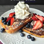 Pinterest image with text "Uncle B's French Toast"