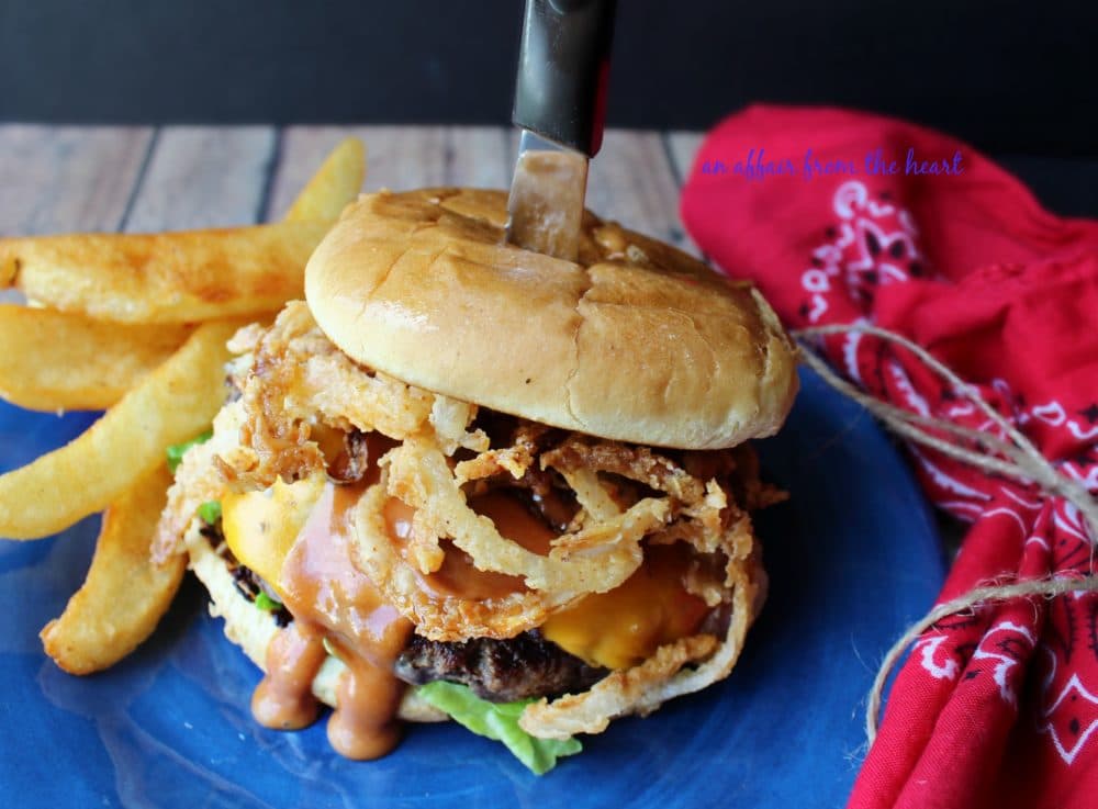 Western Burgers on plate