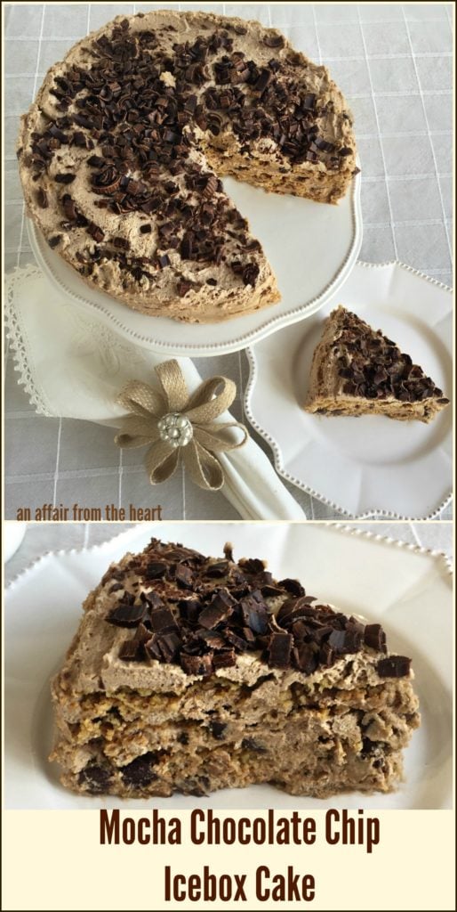 Mocha Chocolate Chip Icebox Cake An Affair from the Heart