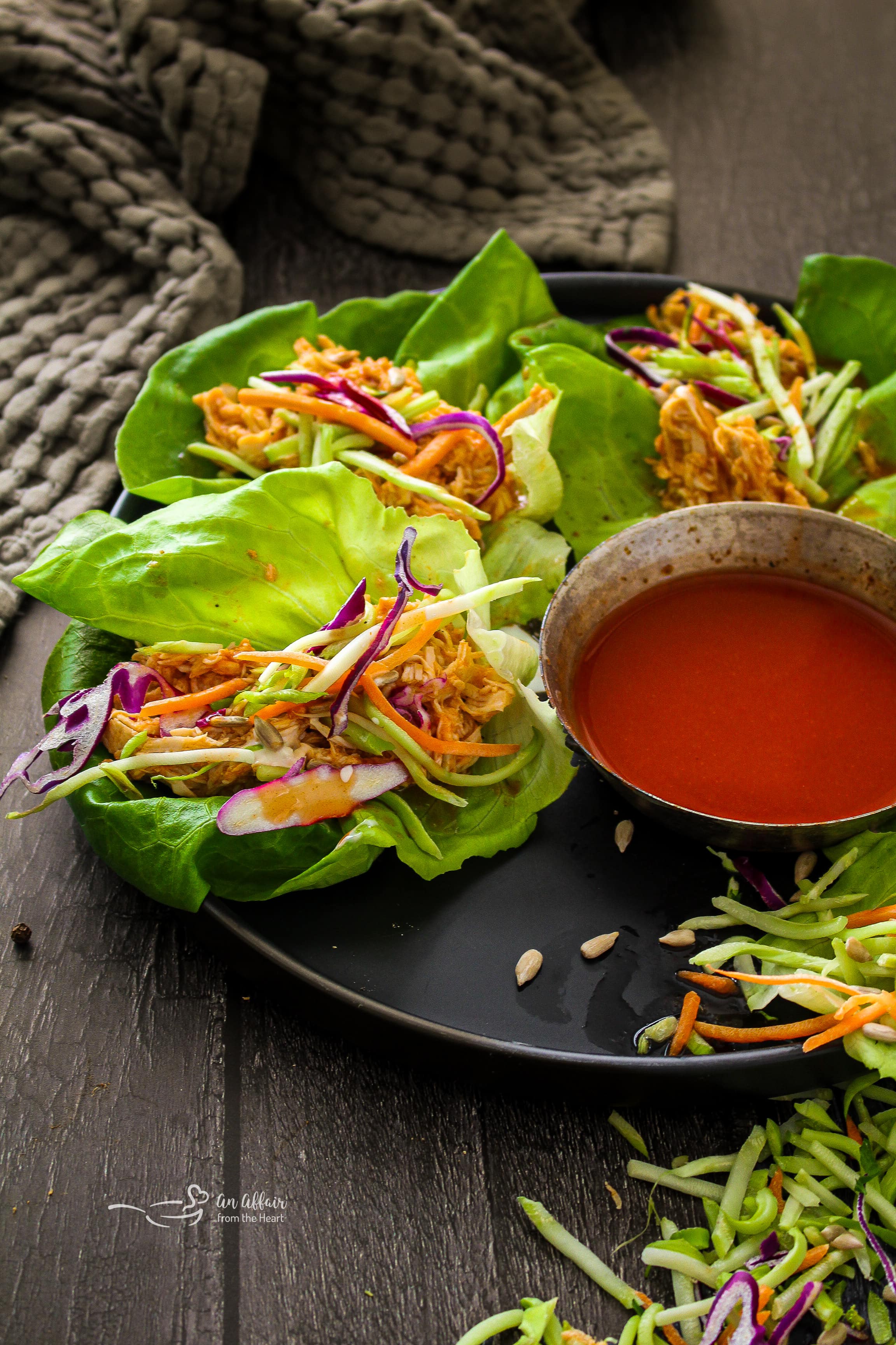 Buffalo Chicken Lettuce Wraps