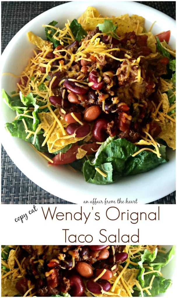 Copy Cat Wendy's Original Taco Salad An Affair from the Heart