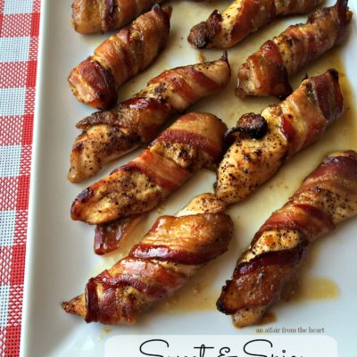 Sweet & Spicy Bacon Wrapped Chicken