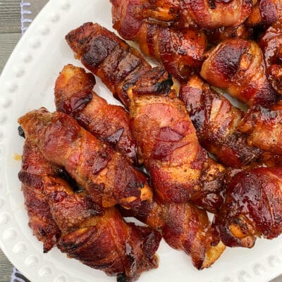 Sweet & Spicy Bacon Wrapped Chicken (+ Video)