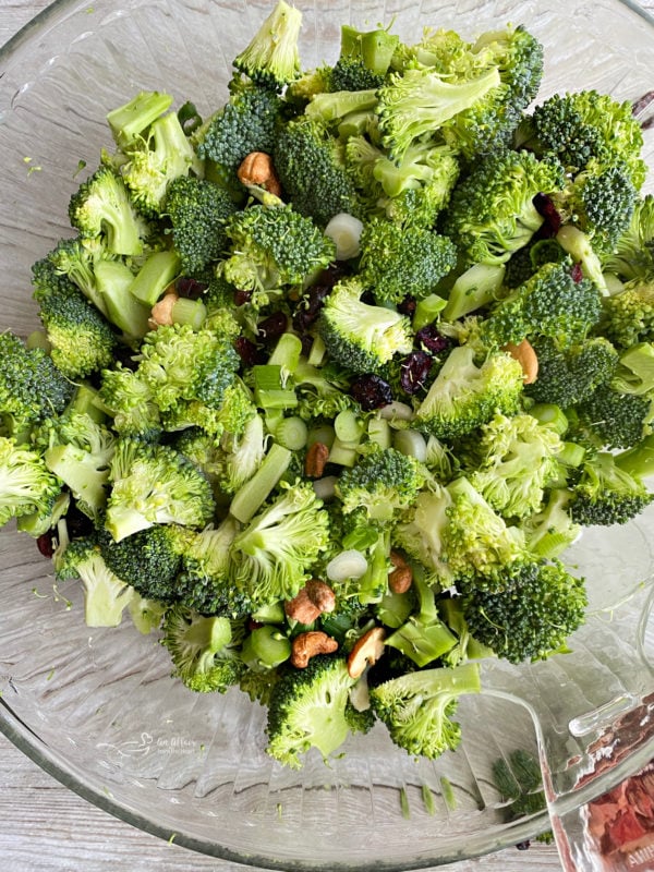 Bowl filled with broccoli and vegetables