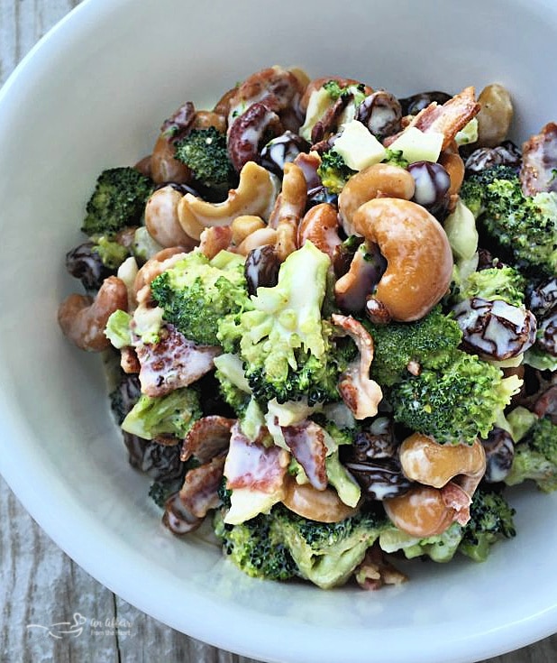 Bacon Cashew Broccoli Salad Tossed In A Sweet Dressing Yummy