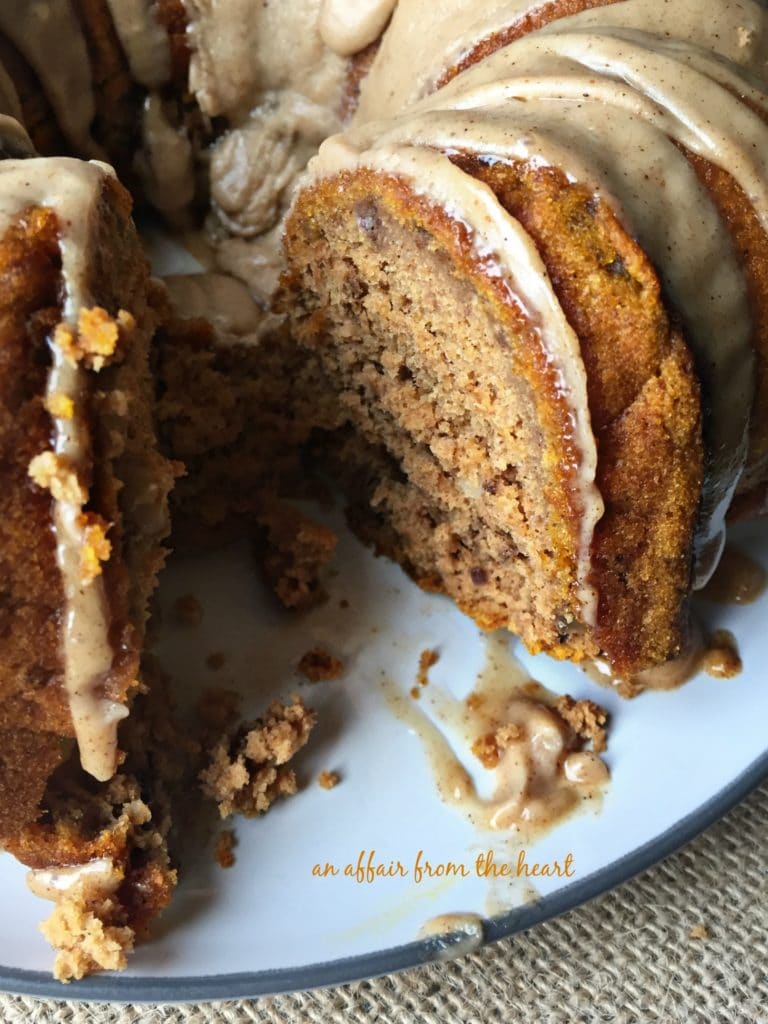 Pumpkin Spiced Coffee Cake with Brown Butter Glaze