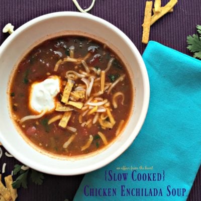 Slow Cooked Chicken Enchilada Soup