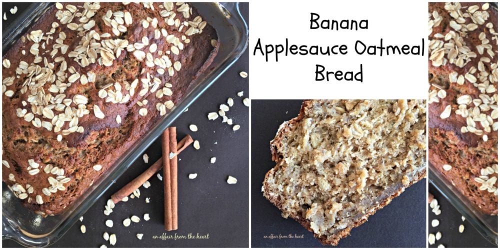 Banana Applesauce Oatmeal Bread