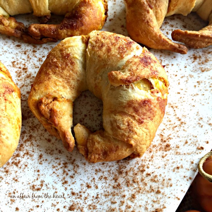 Close up of a Pumpkin Pie Croissant Bundle