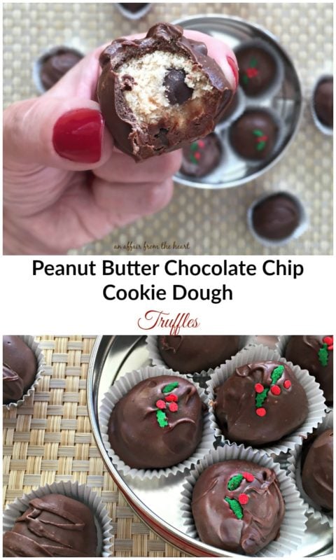 Peanut Butter Chocolate Chip Cookie Dough Truffles