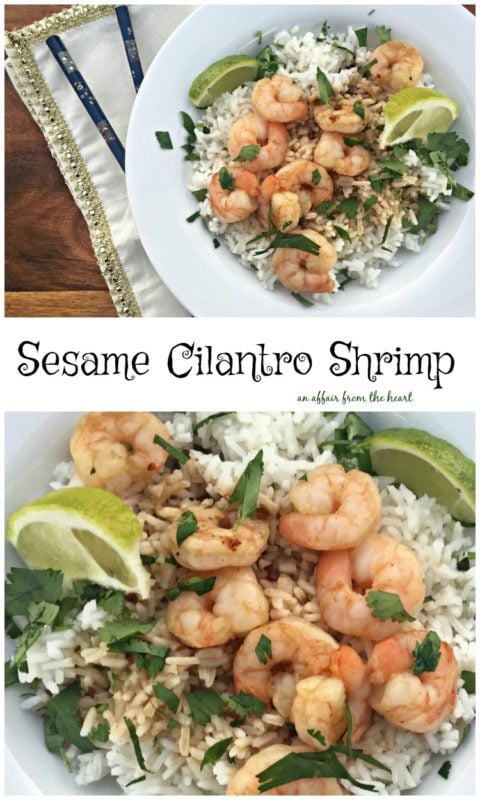 Sesame Cilantro Shrimp - An Affair from the Heart