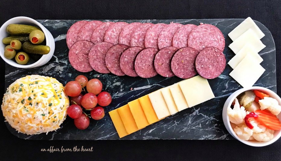 Johnsonville Summer Sausage Cheese Board