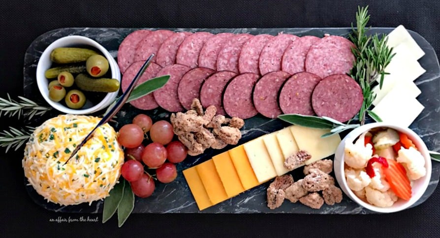 Johnsonville Summer Sausage Cheese Board