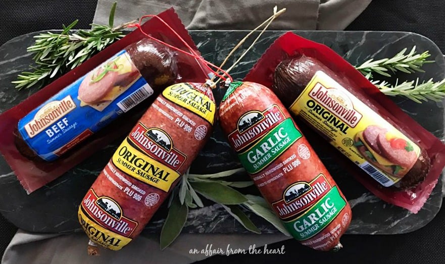 Johnsonville Summer Sausage Cheese Board